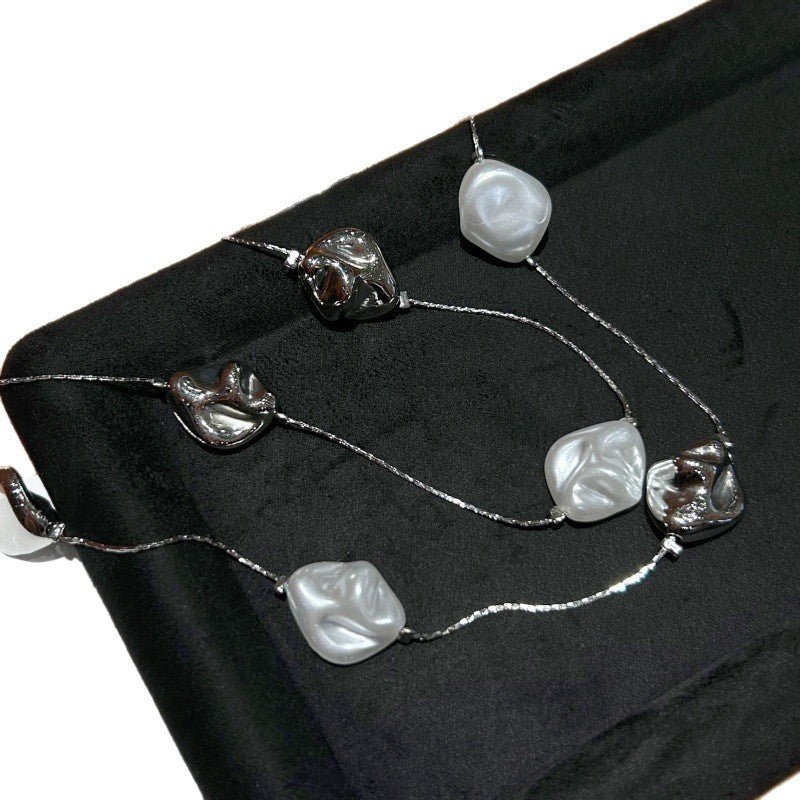Women's Irregular Long Beaded For Light Luxury Advanced Exquisite Clavicle Necklaces