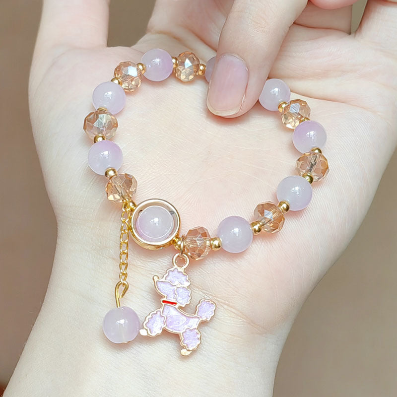 Women's Sweet Live Gift Small Jewelry Gradient Cartoon Two-color Bracelets