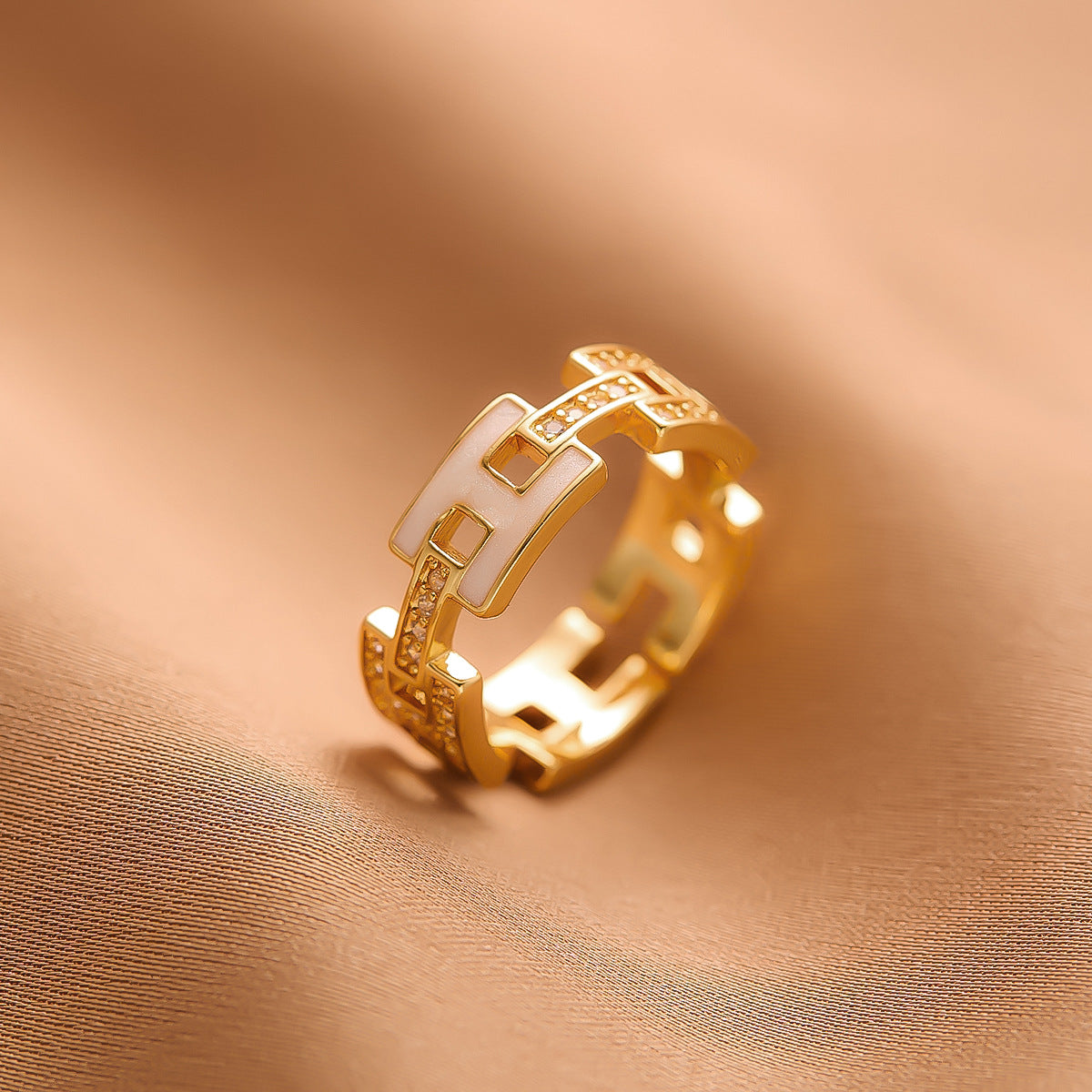 Copper Female Niche High-grade Light Luxury Rings