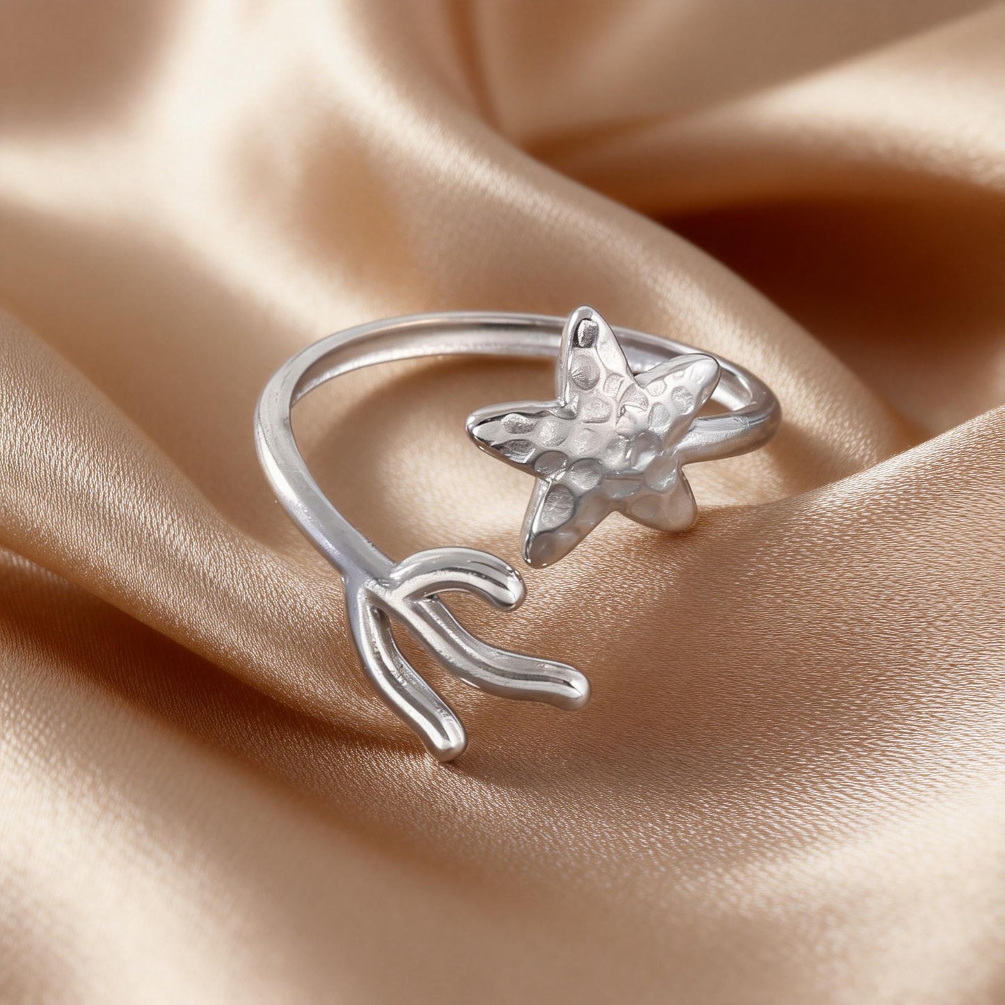 Steel Open-end Niche High-grade Fashion Trend Affordable Luxury Style Ring