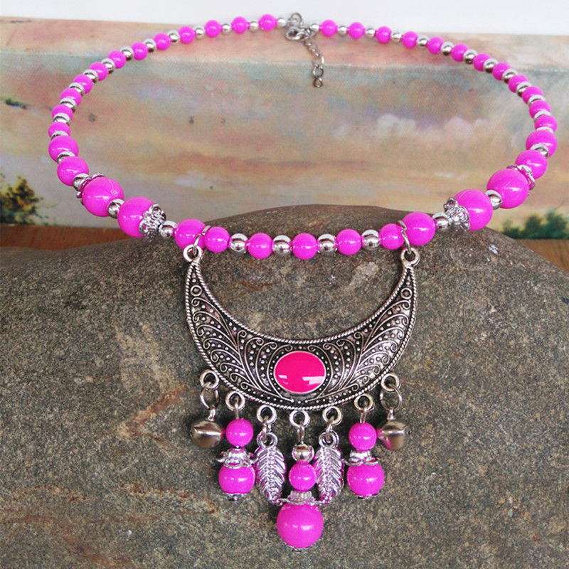 Colorful Beads Choker Sweater Chain Collarbone Collar