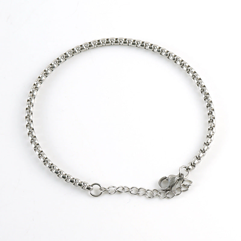 Women's & Men's Jewelry Special Chain Titanium Steel Square Pearl Bracelets