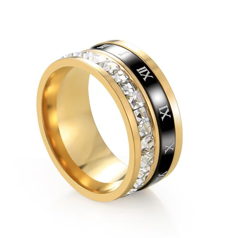 Titanium Steel Female Starry Sky Niche Ring