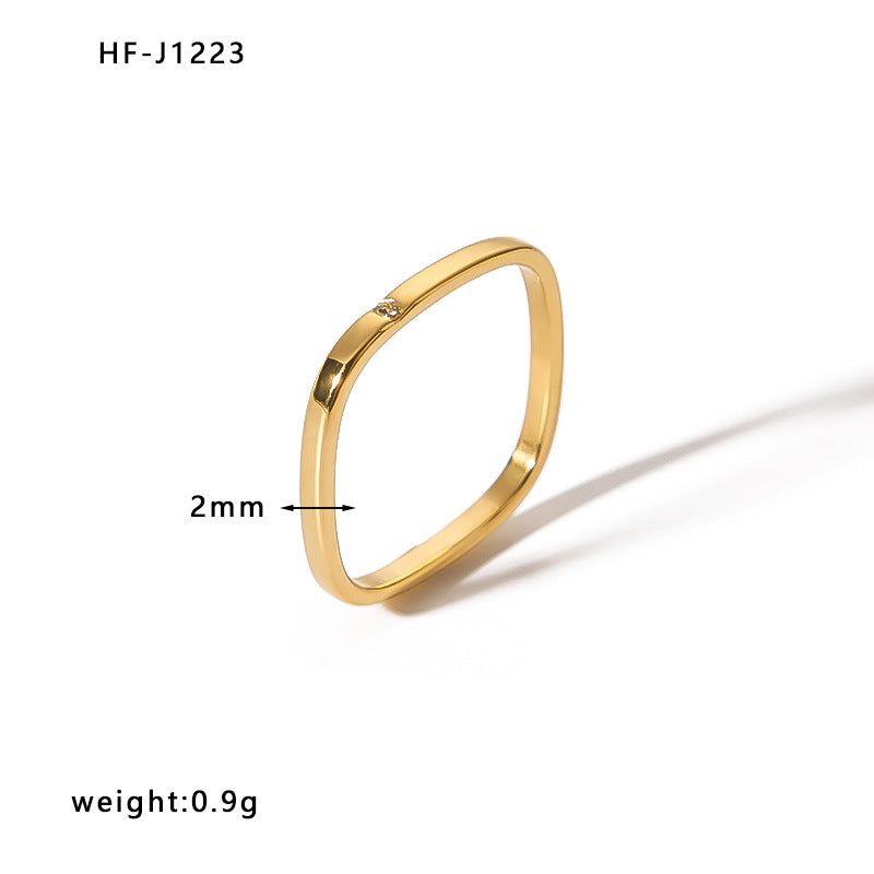 Women's Style Stainless Steel Vacuum Vapor Plating Rings