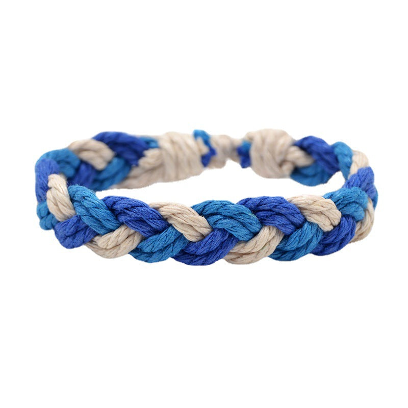 Hand Weaving Cotton Linen Braid Rope Fashion Bracelet