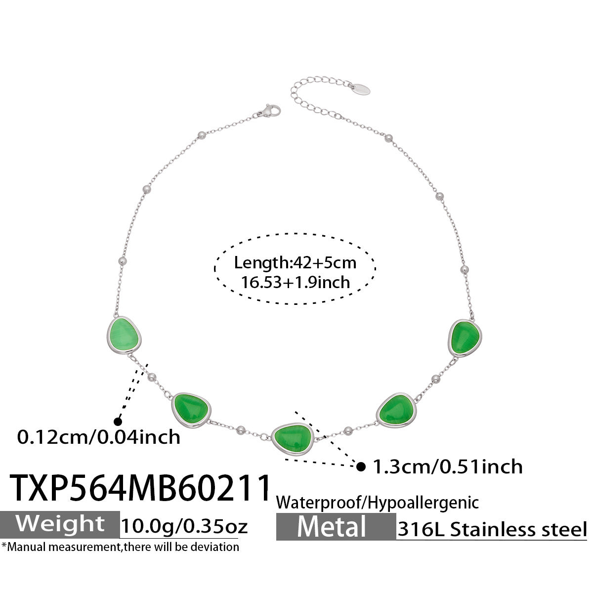Li Affordable Luxury Style Cut Water Drop-shaped Opal Female Stainless Necklaces