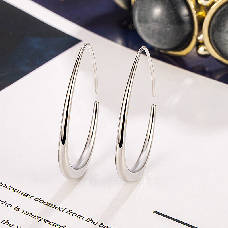 Women's Drop-shaped Round Simple Exquisite Exaggerated Elegant French Style Cold Ear Hook