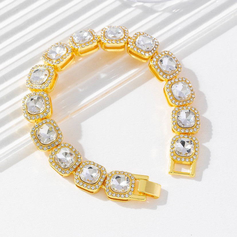 Women's & Men's Cuban Link Chain Hip Hop Alloy Affordable Luxury Bracelet