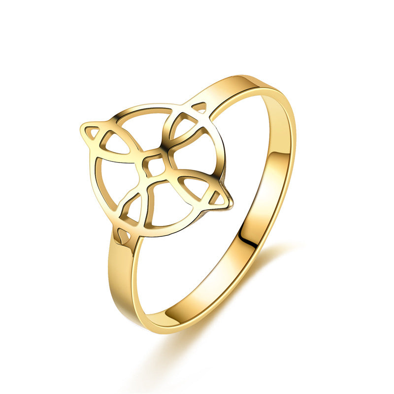 Hollow Witch Artistic Ethnic Style Personalized Ring