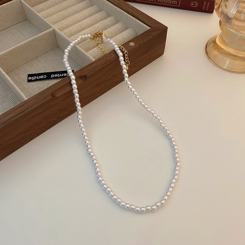 Women's Oversized Pearl Minimalist Design Clavicle Chain Necklaces