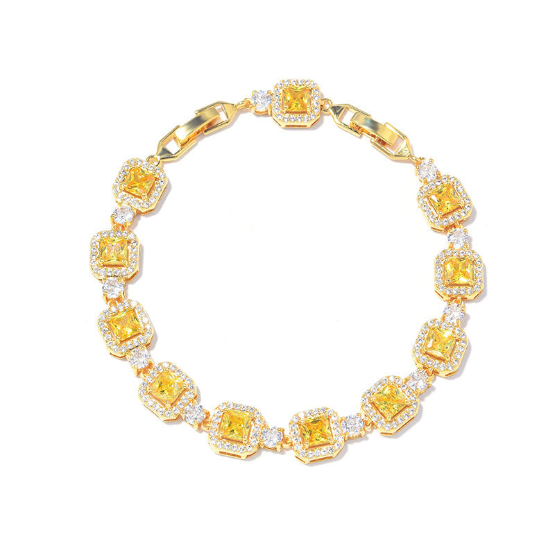 Women's Color Zircon For Fashion Colored Gems Bracelets