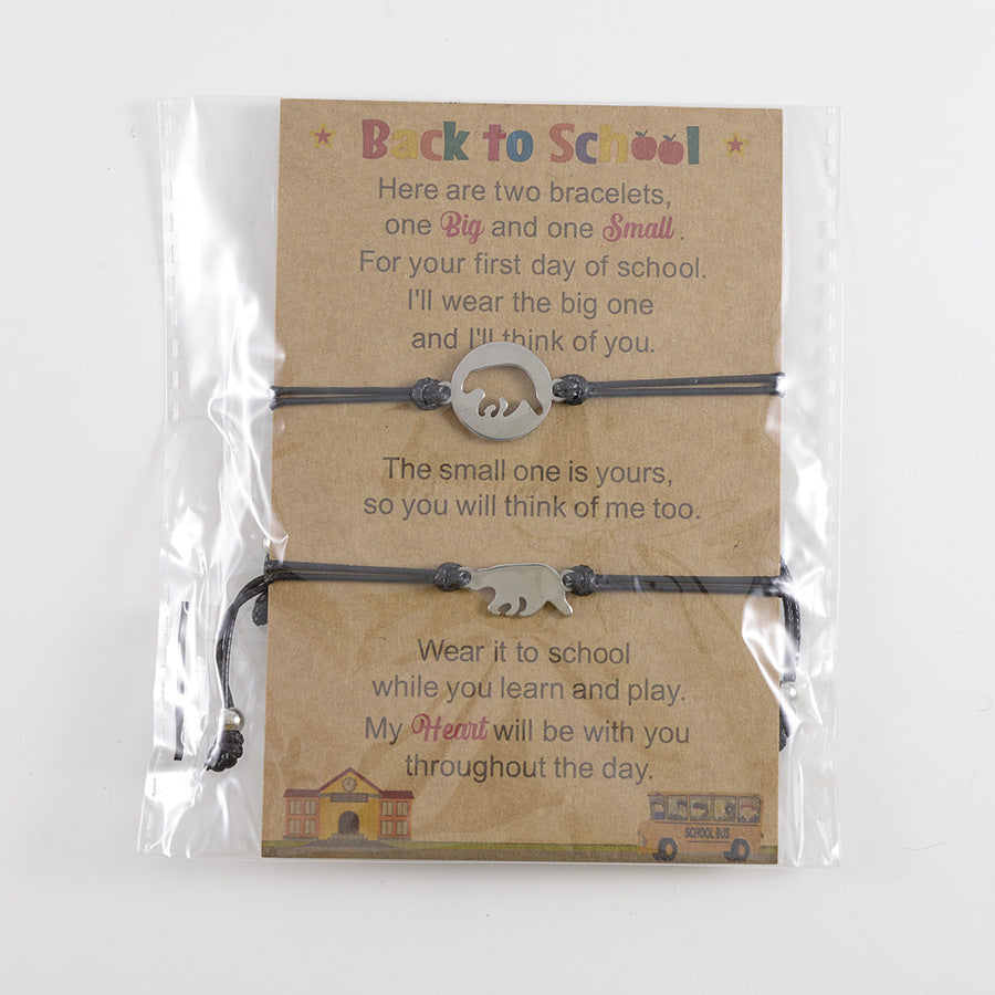 Hand-woven Stainless Steel Round Birthday Flower Name Bracelet