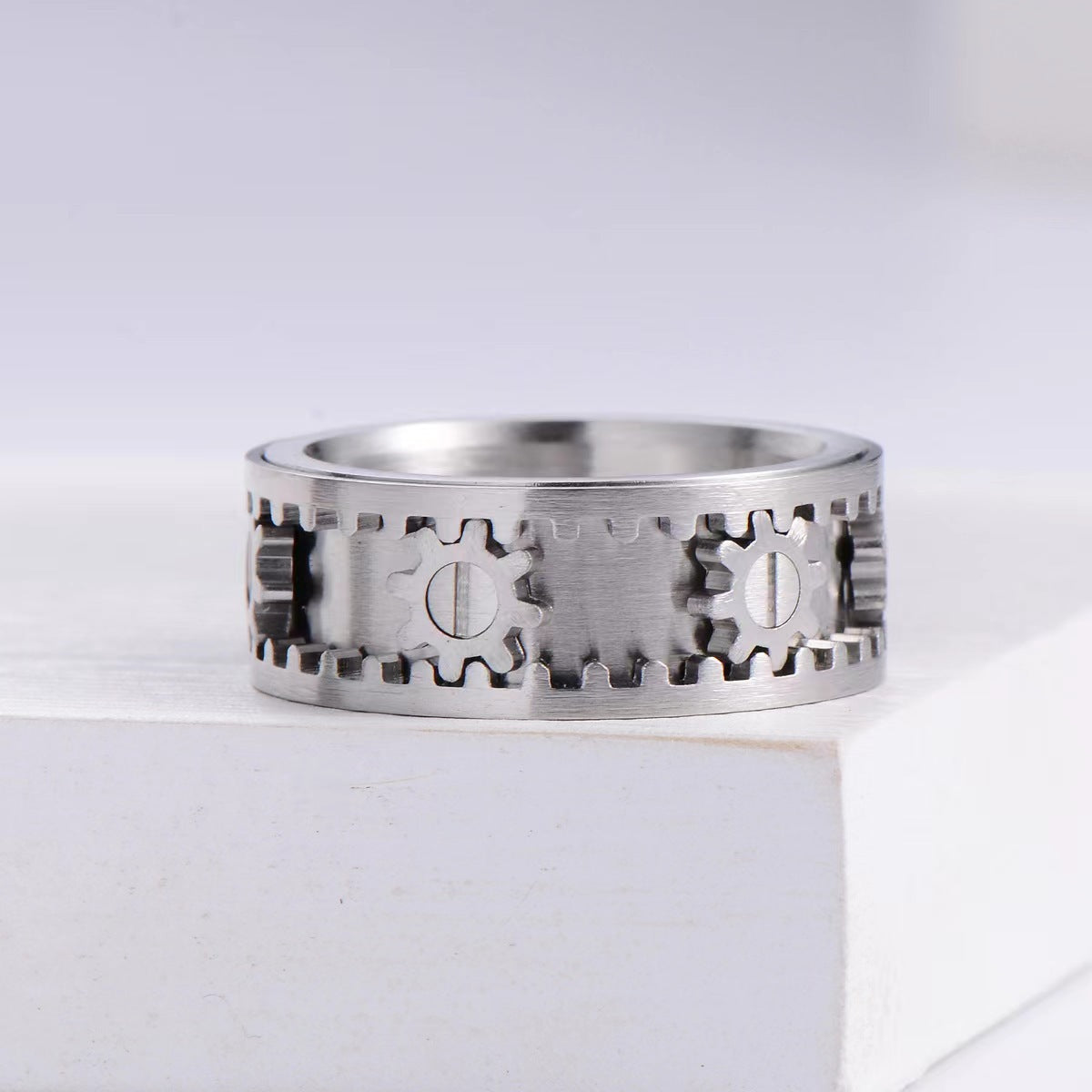 Women's & Men's Ka Creative Good Luck Comes Stainless Rings