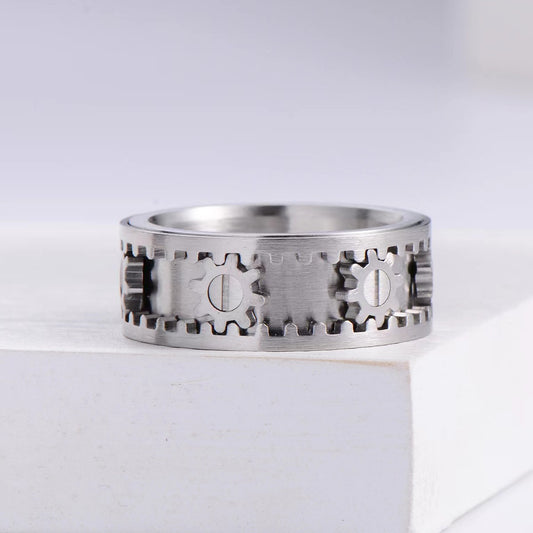 Women's & Men's Ka Creative Good Luck Comes Stainless Rings