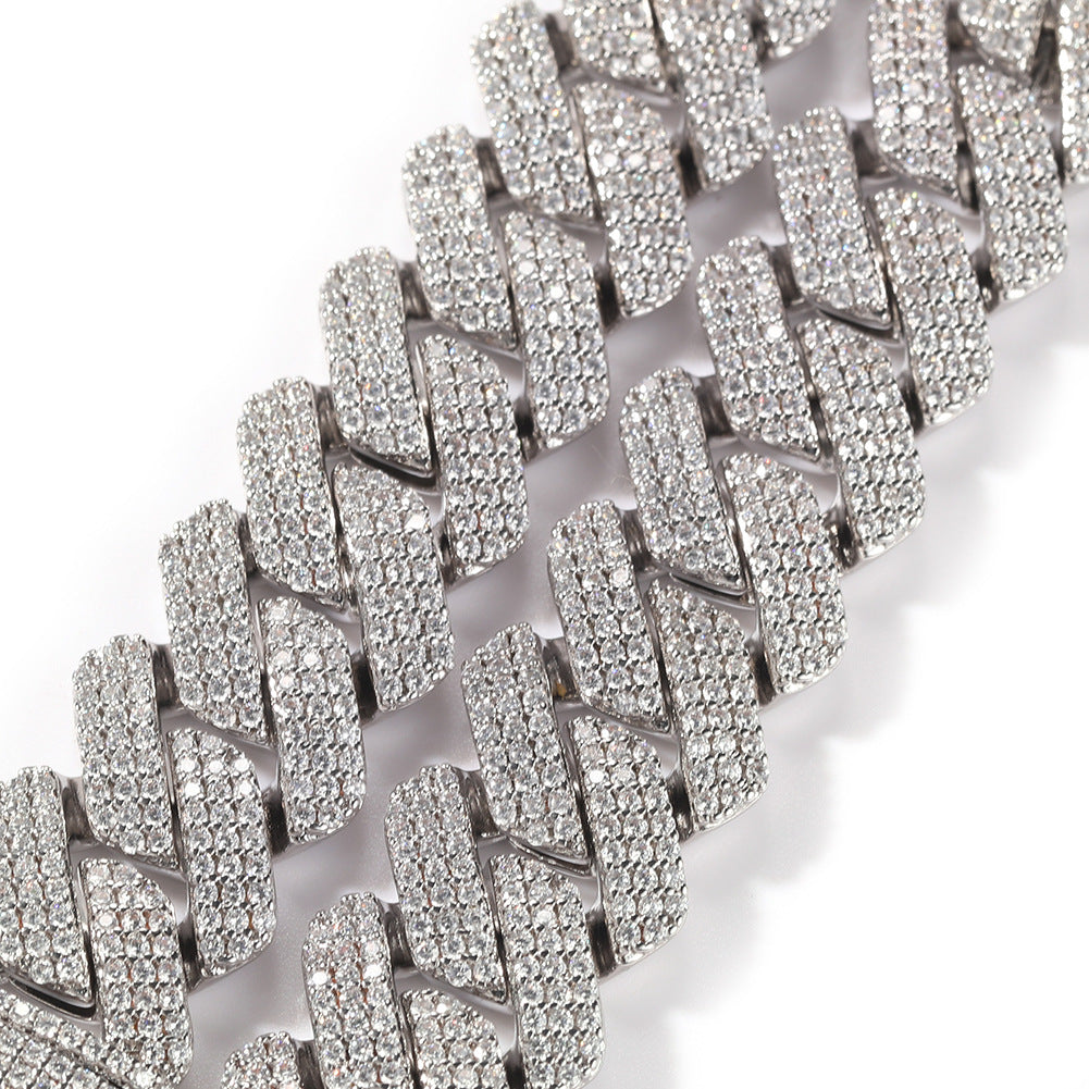 Men's Link Chain Hip Hop Rap Inlaid Zircon Light Luxury Bracelet