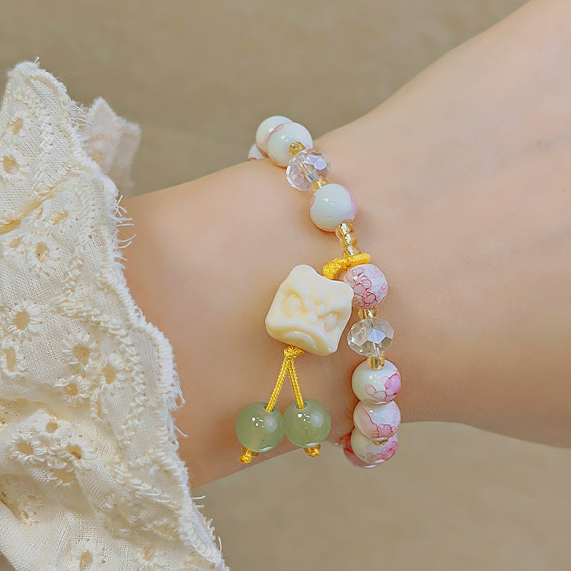 Glass Beaded Female Sweet Lily Gift Bracelets