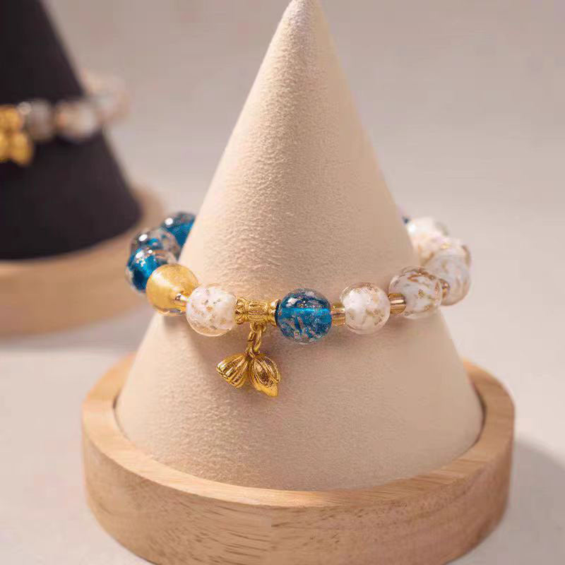Women's Light Luxury High-grade Luminous Glaze Chinese Beaded Scenic Bracelet