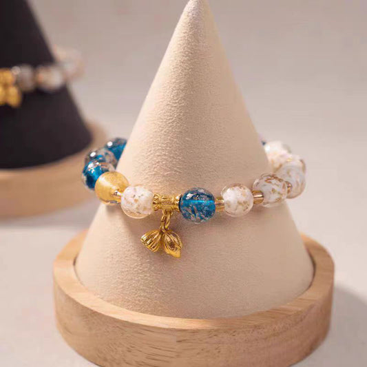 Women's Light Luxury High-grade Luminous Glaze Chinese Beaded Scenic Bracelet