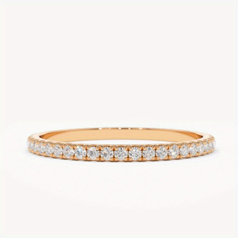 Creative Women's Sier Full Circle Diamond Ring