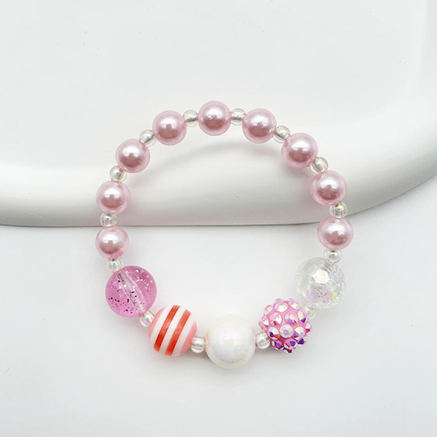 Children's Pearl Acrylic Princess Small Jewelry Bracelets