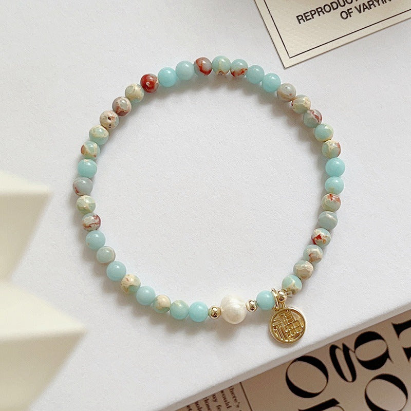 Blessing Card Lock Of Good Safety Buckle Simple Thin Chain Bracelets