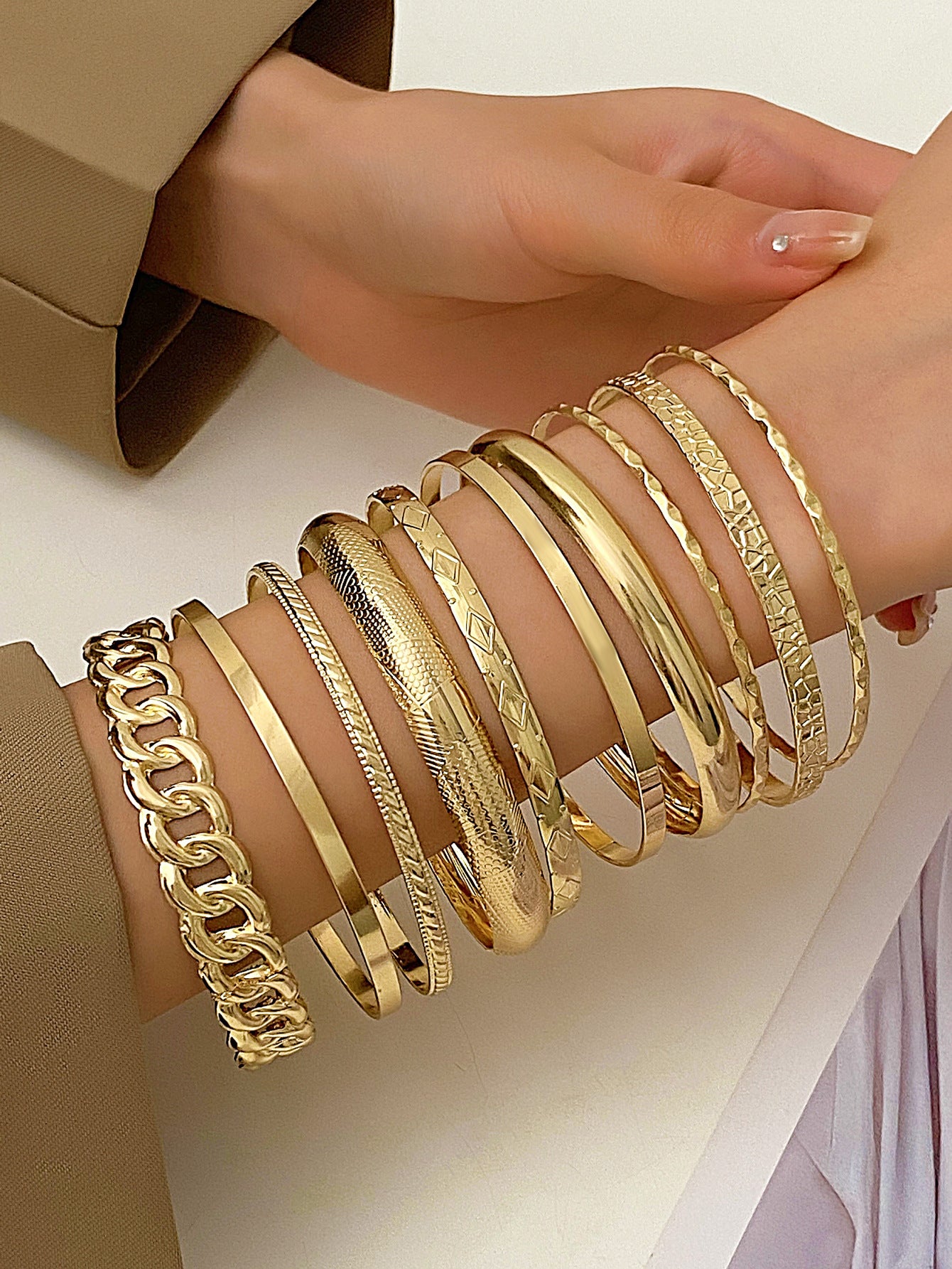 Trendy Alloy Combination Punk Hip Hop Bracelets