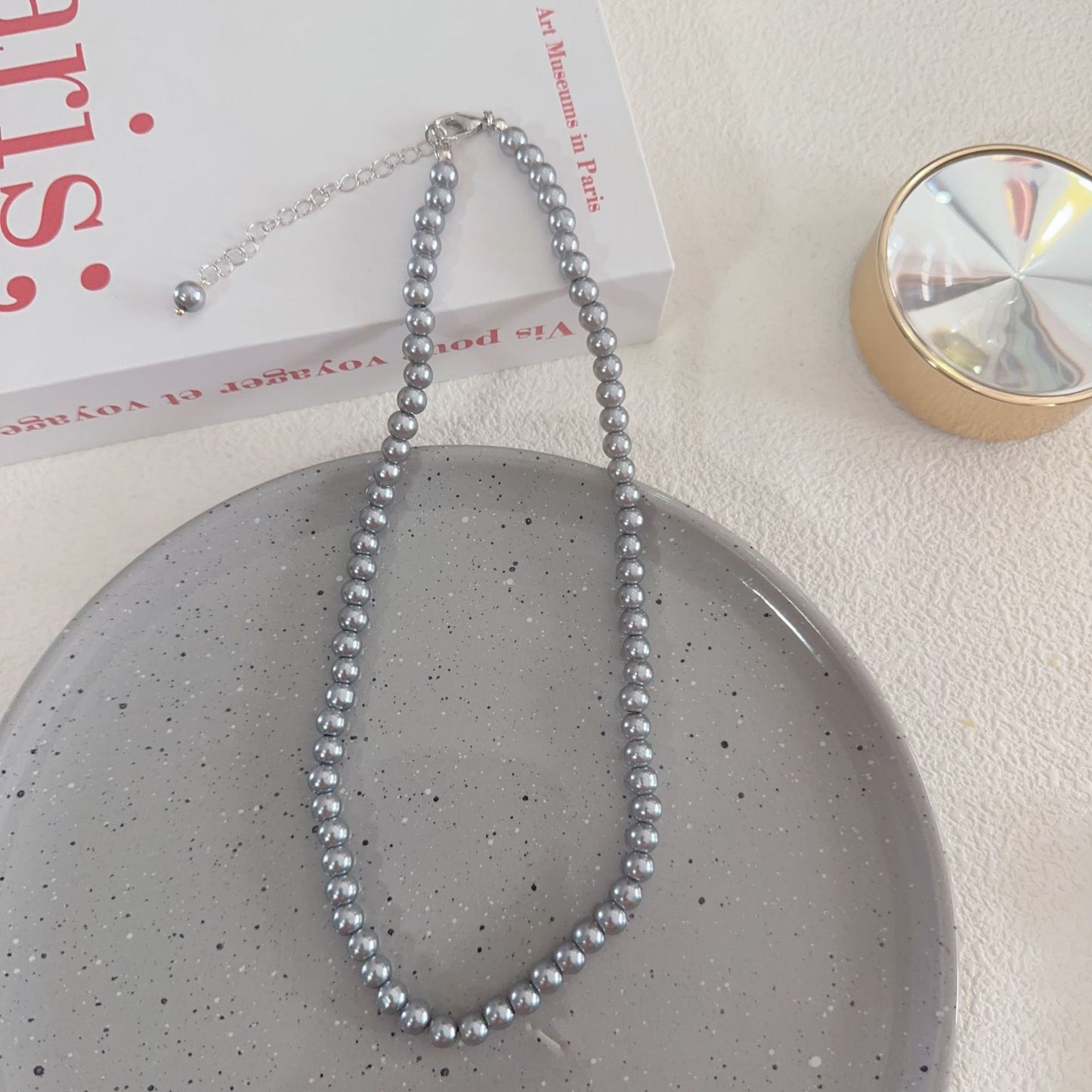 Women's & Men's Creative Round Beads Black For Dark Style Sweet Cool Fashion Necklaces