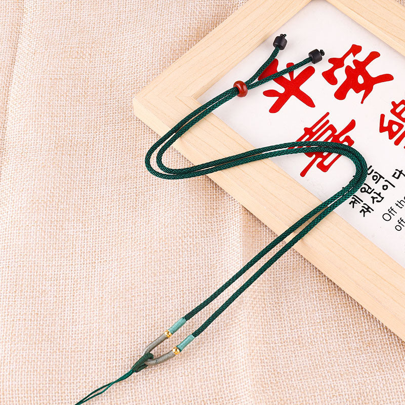 Women's & Men's Corn Rope Winding Simple Adjustable Jade Bracelets