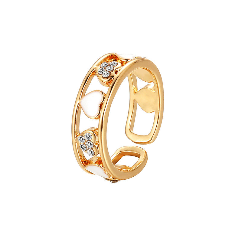 Design Light Luxury Hollow Opening Fine Rings