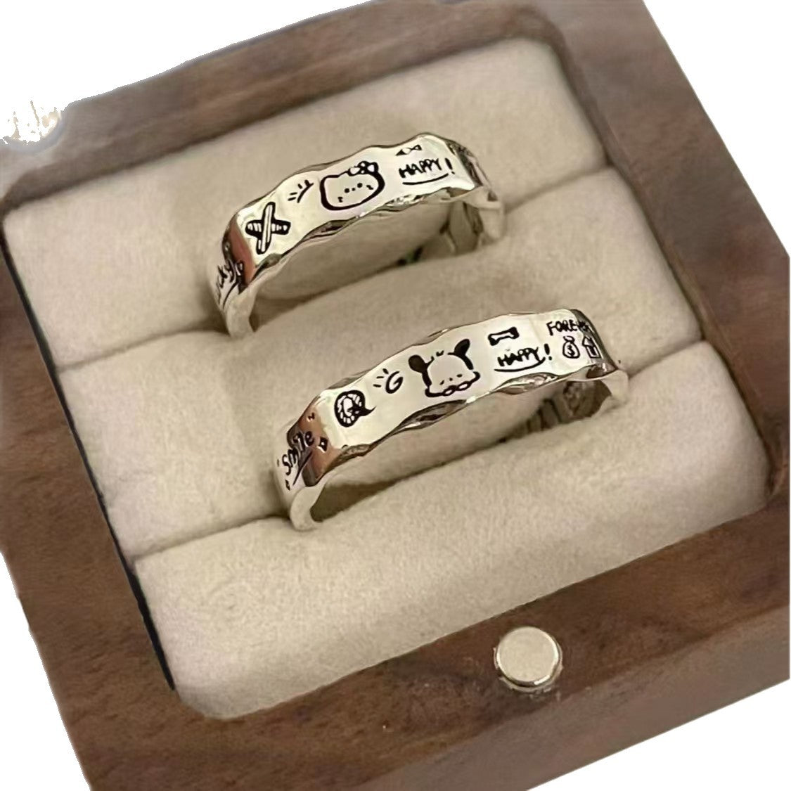 Puppy Sweet Cute Personalized Niche Design Creative Ring