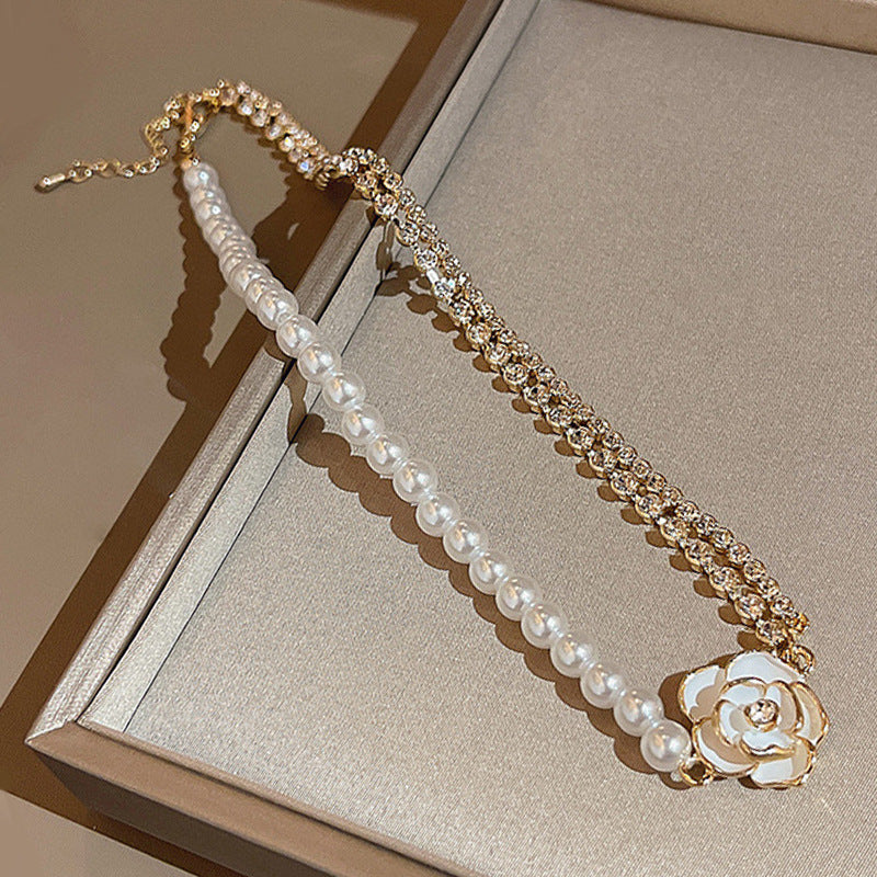 Women's Stitching Heart Clavicle Chain Light Luxury Necklaces