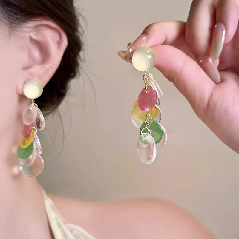 Women's Trendy High-grade Tassel Long Exaggerated Temperamental Earrings