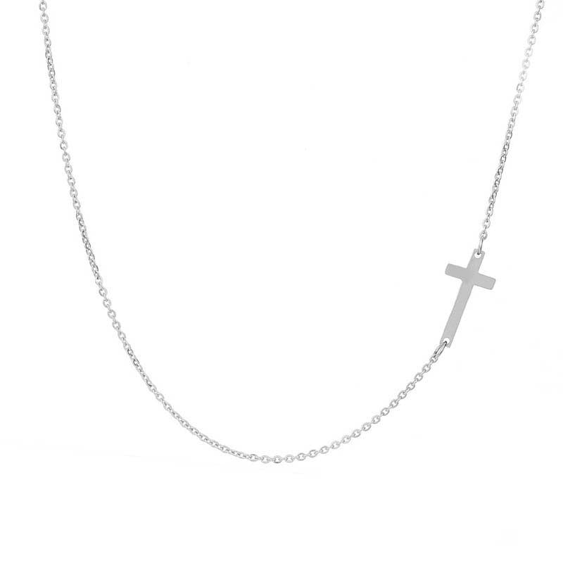 Creative Stainless Steel Simple Cross Niche Necklace