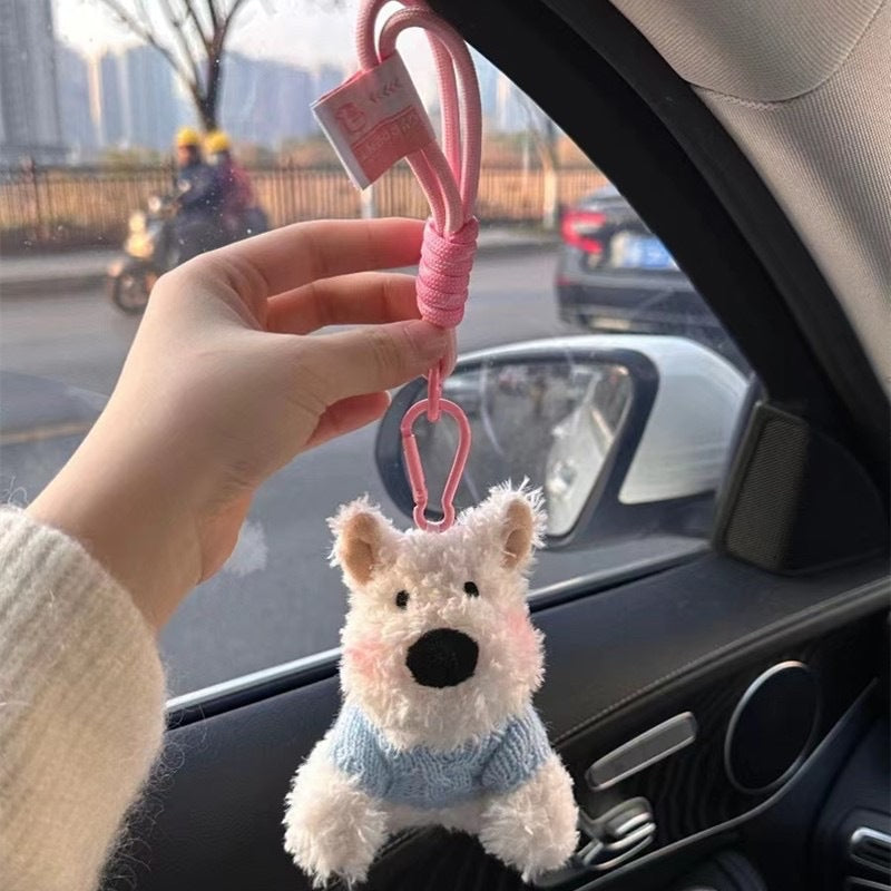 Highland Scrawled Puppy Plush Doll Backpack Cute Hanging Ornaments