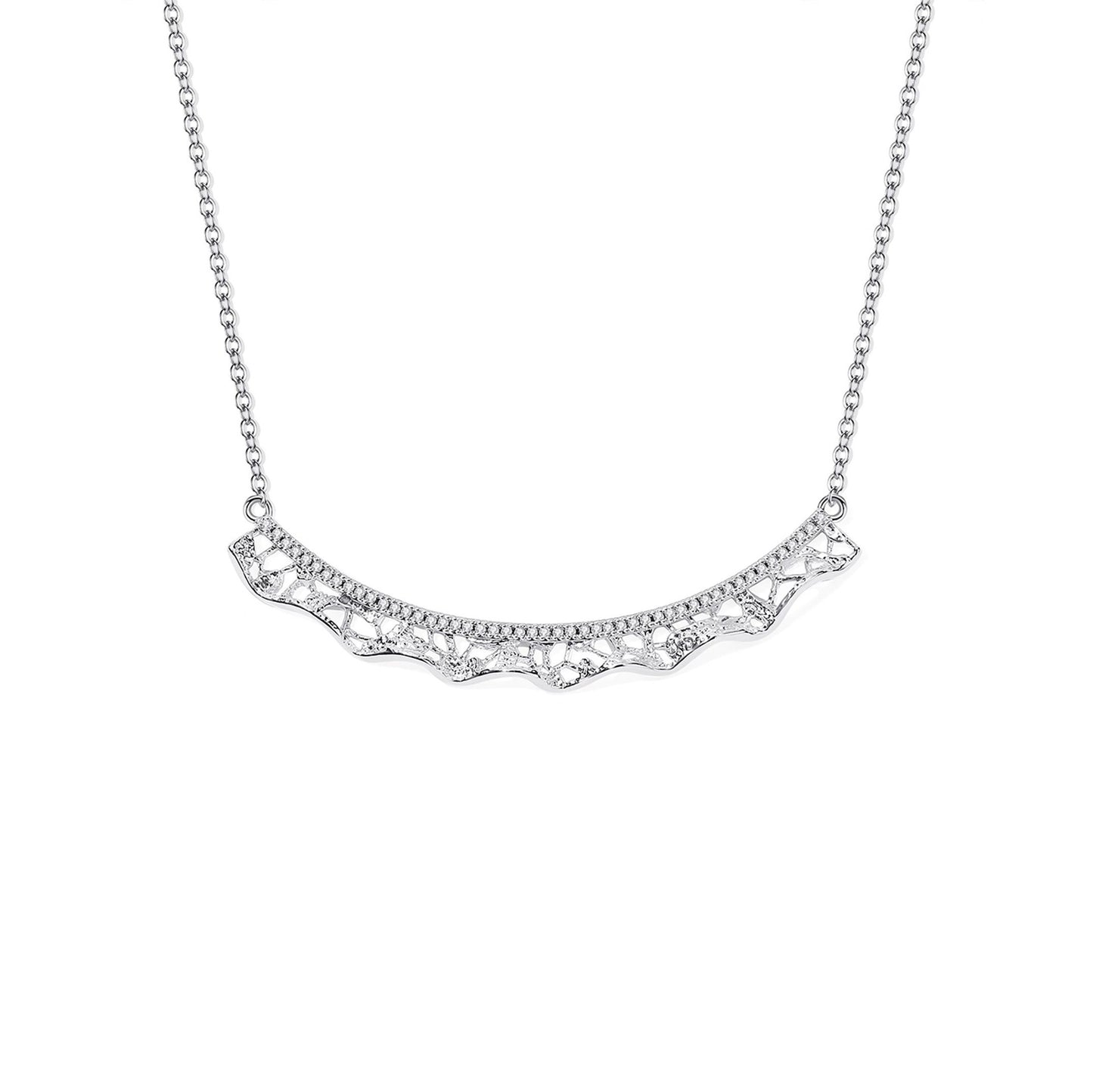 Lace Skirt Smile Design High-grade Mild Luxury Retro Hollow Clavicle Necklaces