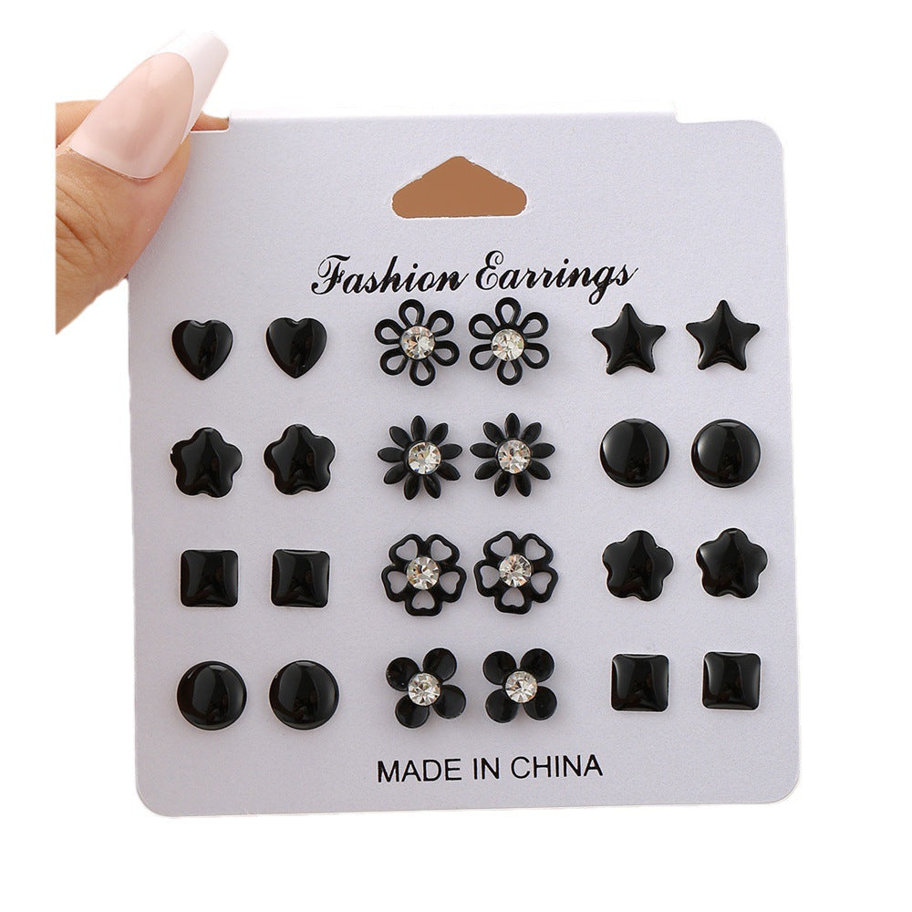 Fashion Geometry Pattern Female One Card Stud Earrings