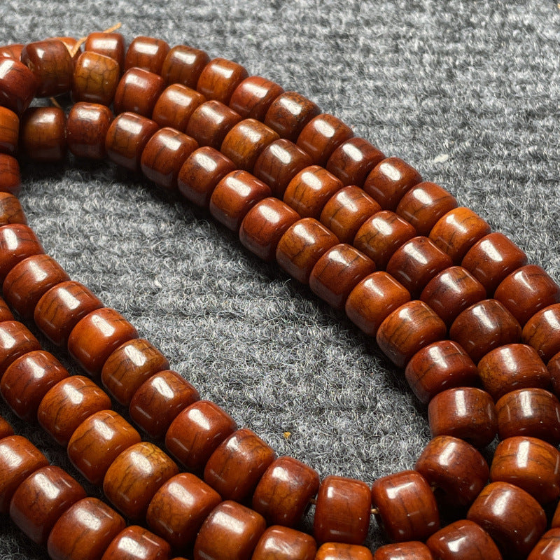 Natural Ox Bone Barrel Beads Distressed Fried Bracelets
