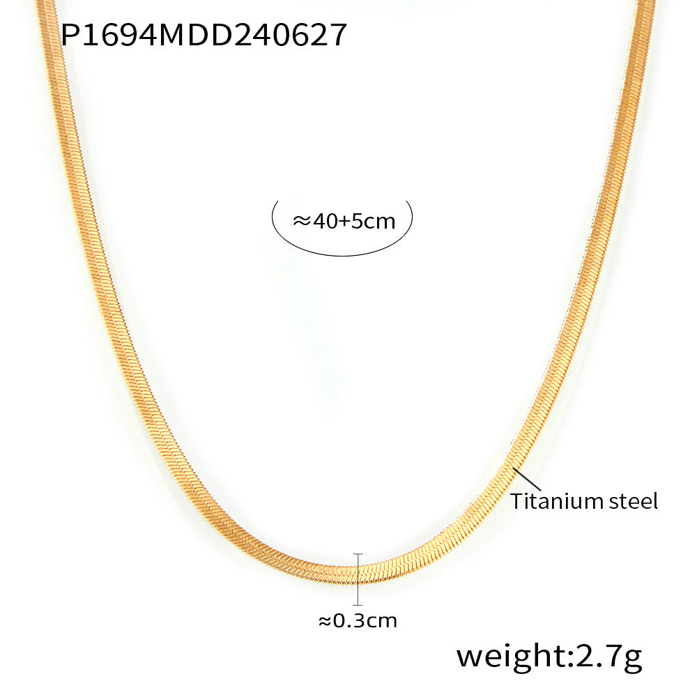 Clavicle Chain Female Personality Design Dolphin Shell Bead Titanium Pendants