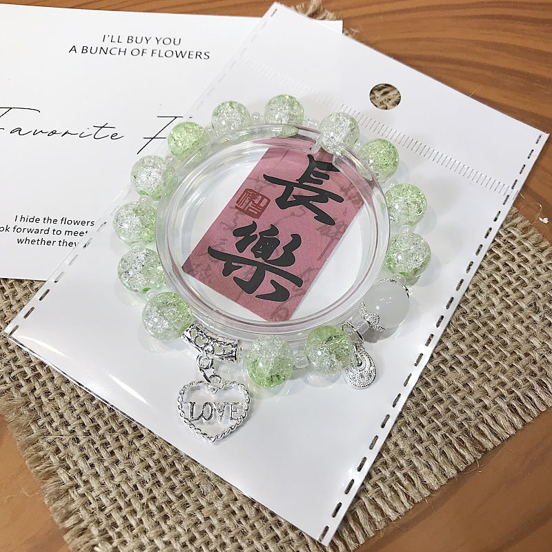 Glass Crystal Fresh Sweet Beaded Hand Greeting Bracelets