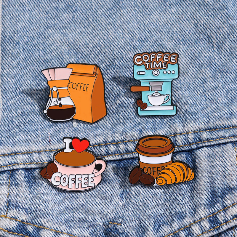 Series Brooch Metal Dripping Oil Imitation Enamel Creative Cute Brooches