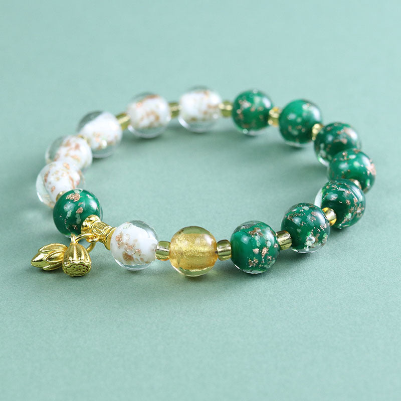 Women's Light Luxury High-grade Luminous Glaze Chinese Beaded Scenic Bracelet
