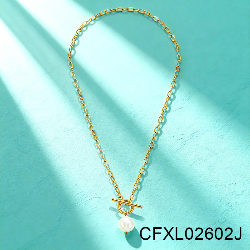 Women's Light Luxury High-grade Titanium Steel Simple Geometric Necklace