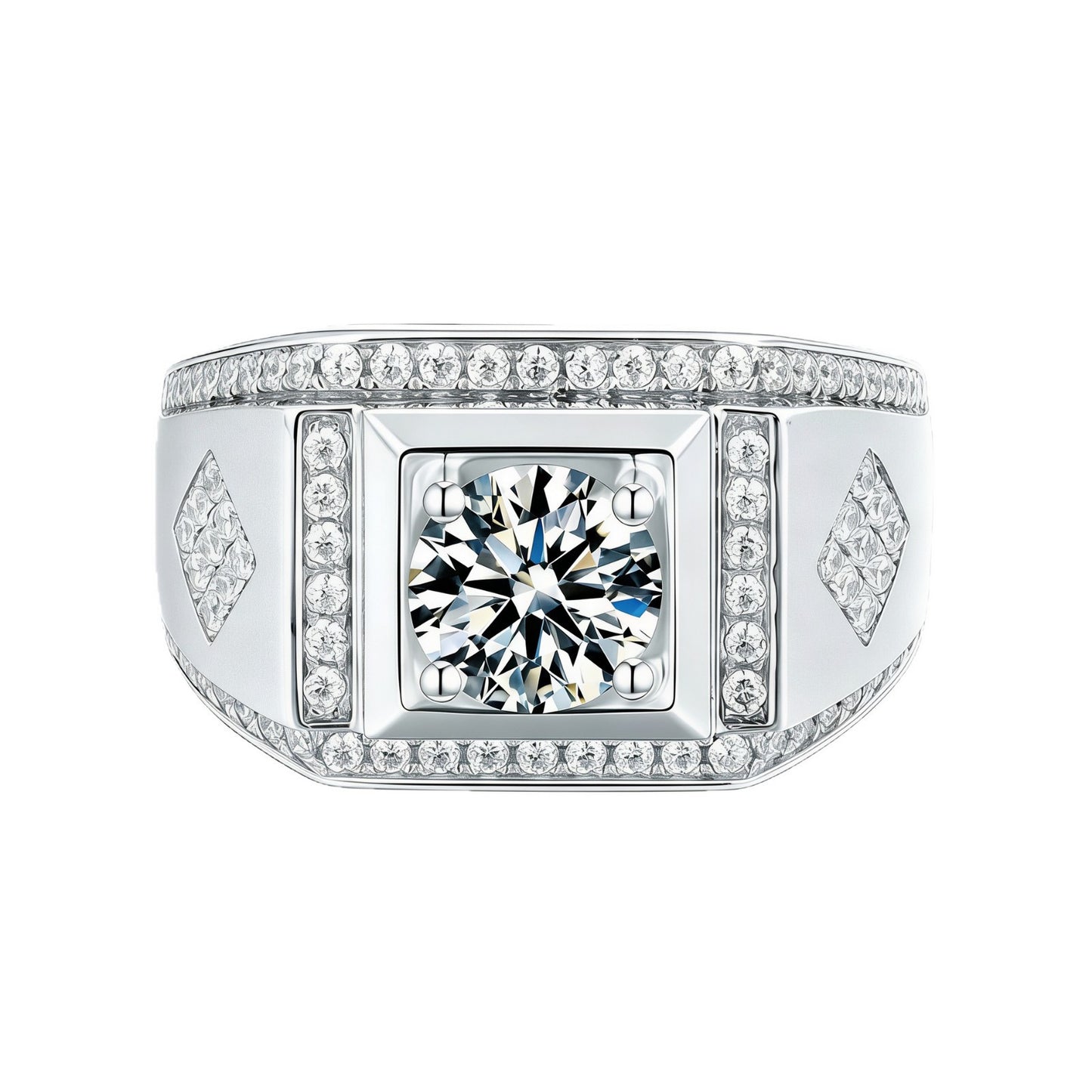 Men's Ya Zircon Personality Trend Luxury Fashion Ring