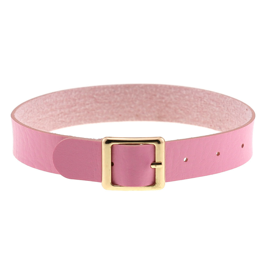 Rock Leather Female Neck Band Personality Collar