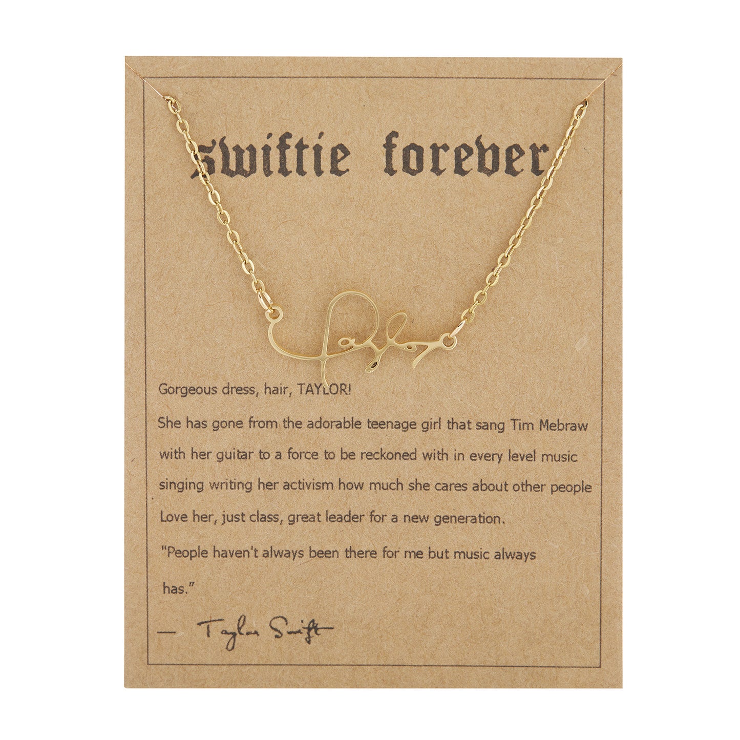 Women's Steel Paper Card Gold Clavicle Chain Necklaces