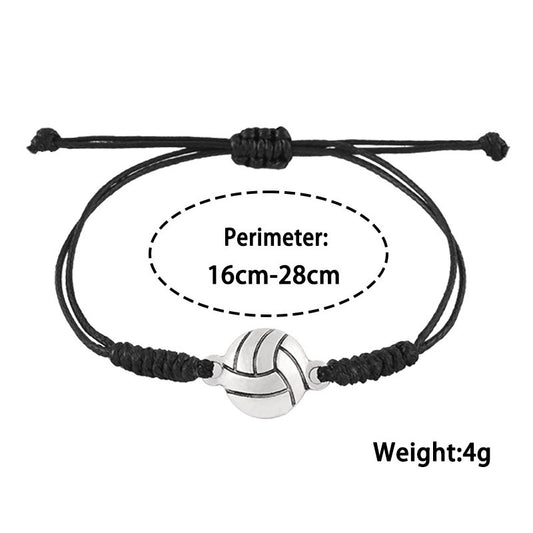 Hand-woven Baseball Football Basketball Volleyball Rugby Bracelets