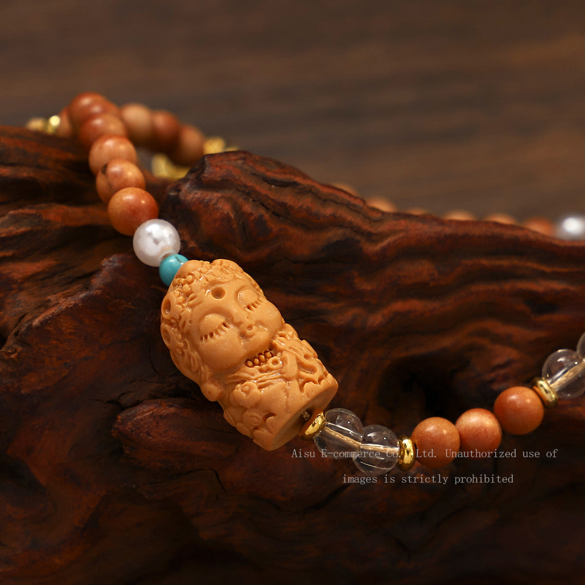 Chalcedony Sandalwood Lucky Bag Wrist National Style Bracelet