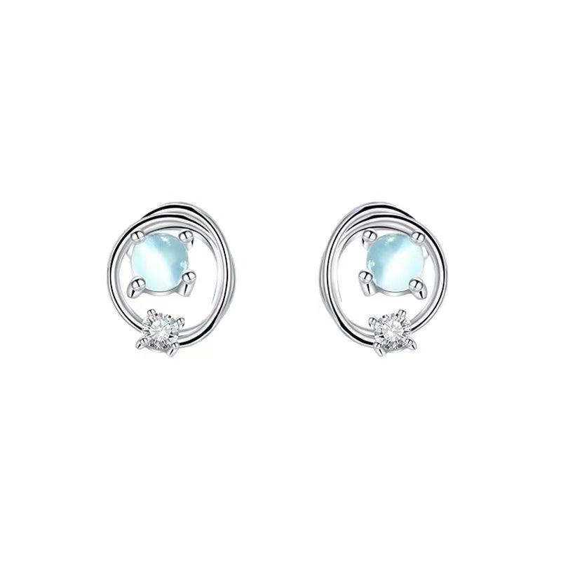 Saturn Female Studded With Zircon Korean Style Rings