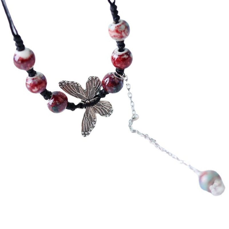 Chinese Ethnic Style Butterfly Niche Ancient Necklaces