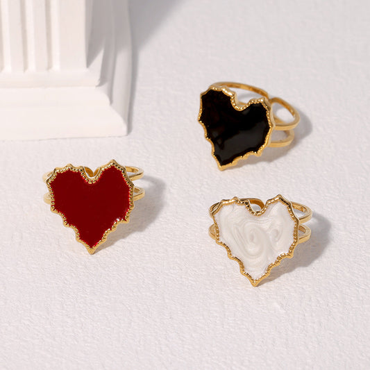 Heart-shaped Retro High Sense Index Finger Open Rings